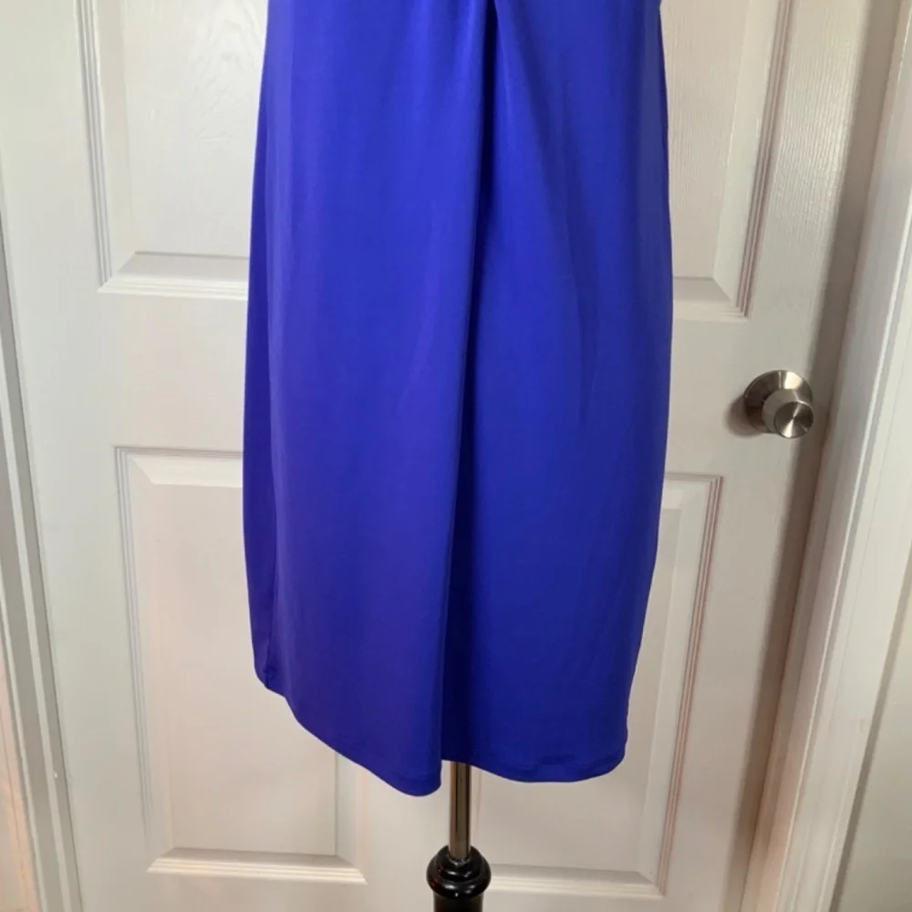 Zara Halter Blue Knotted Cocktail Mini Dress Size Large New
